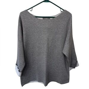 Denver Hayes Heather Gray Knit Top